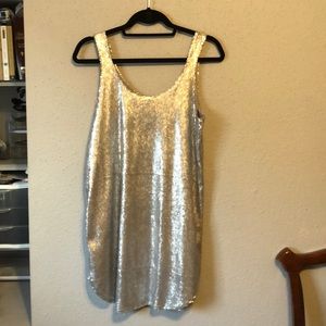 Silver sequin dress from Zara